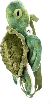 The Petting Zoo Sea Turtle Stuffed Animal Plushie Backpack, Gifts for Kids, Sealife Animal Toy, Green Sea Turtle Plush Toy Book Bag, 20 inches