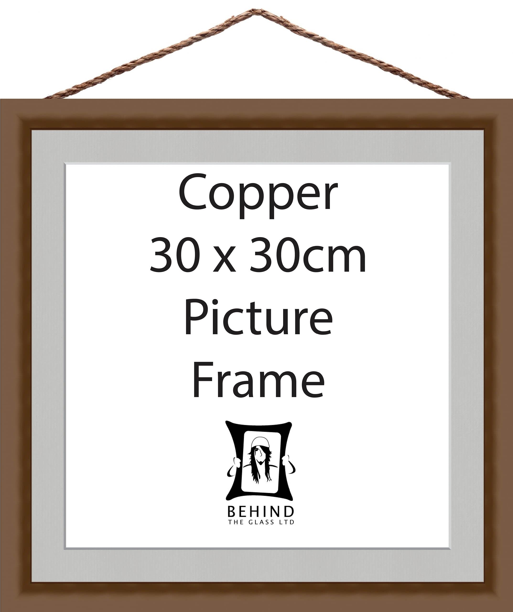 Behind The Glass - Hanging Handmade Copper Wooden Picture/Photo Frame With Mount - 30X30cm