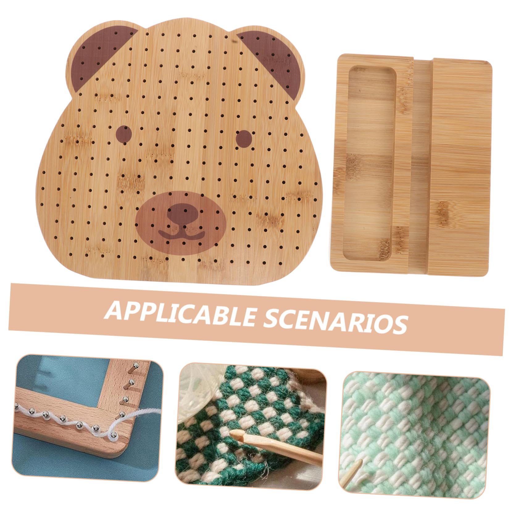 Tabla de Bloqueo de Madera con Alfileres Robusta y Práctica para Proyectos de Crochet y Tejido Adecuado para Manualidades de Ganchillo