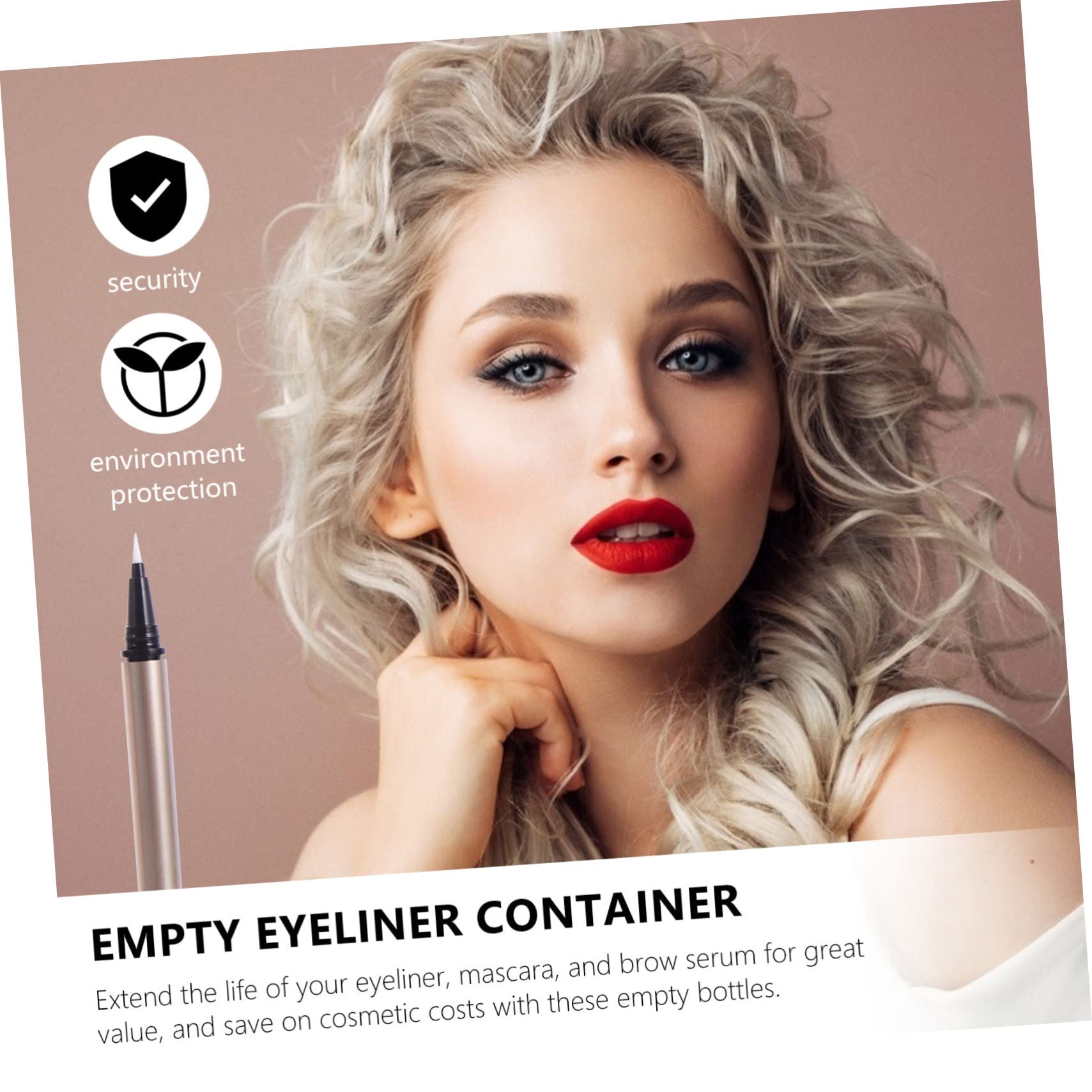 Veemoon 5 Stück Leere 1ml Eyeliner Stifthülsen aus Kunststoff Nachfüllbare Leichte Behälter für Flüssigen Eyeliner für Kosmetikgeschäfte und Wiederbefüllung