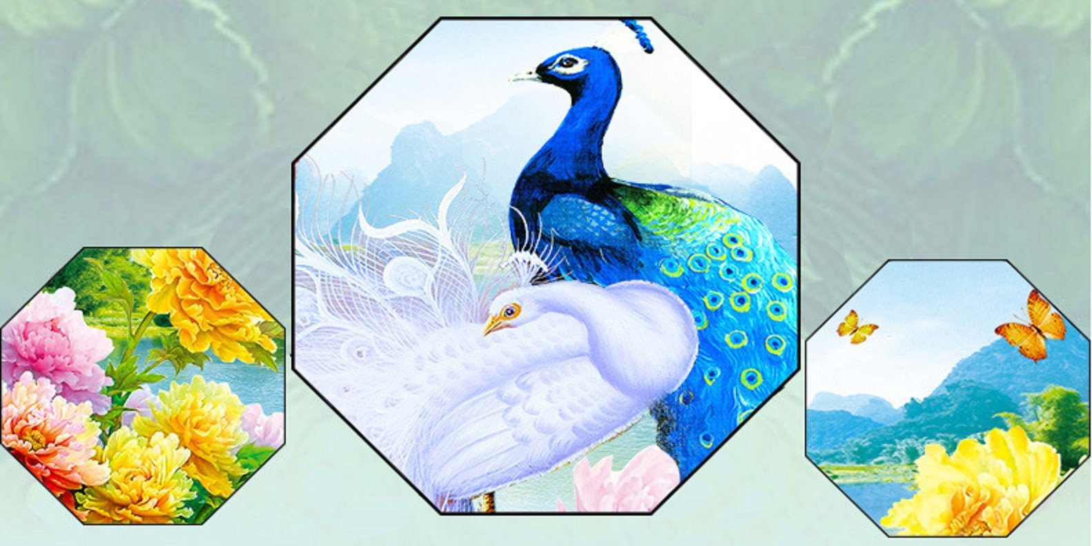 Amazon | Mona Lisa クロスステッチ 刺繍キット 春爛漫 華やか 孔雀