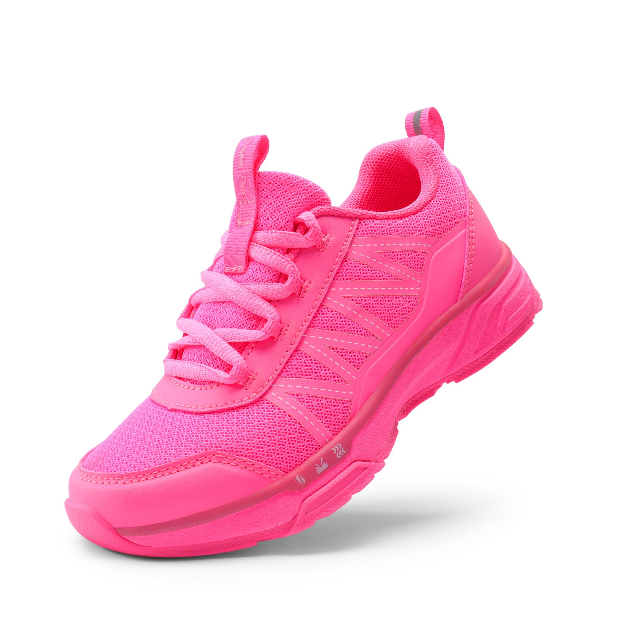 DREAM PAIRS Boys Girls Shoes Kids DuraPlay Tennis Footwear Non Slip Athletic Running Walking Lightweight Lace Up Sneakers for Little/Big Kid,Size 1 Little Kid,Hot Pink,SDRS2401K