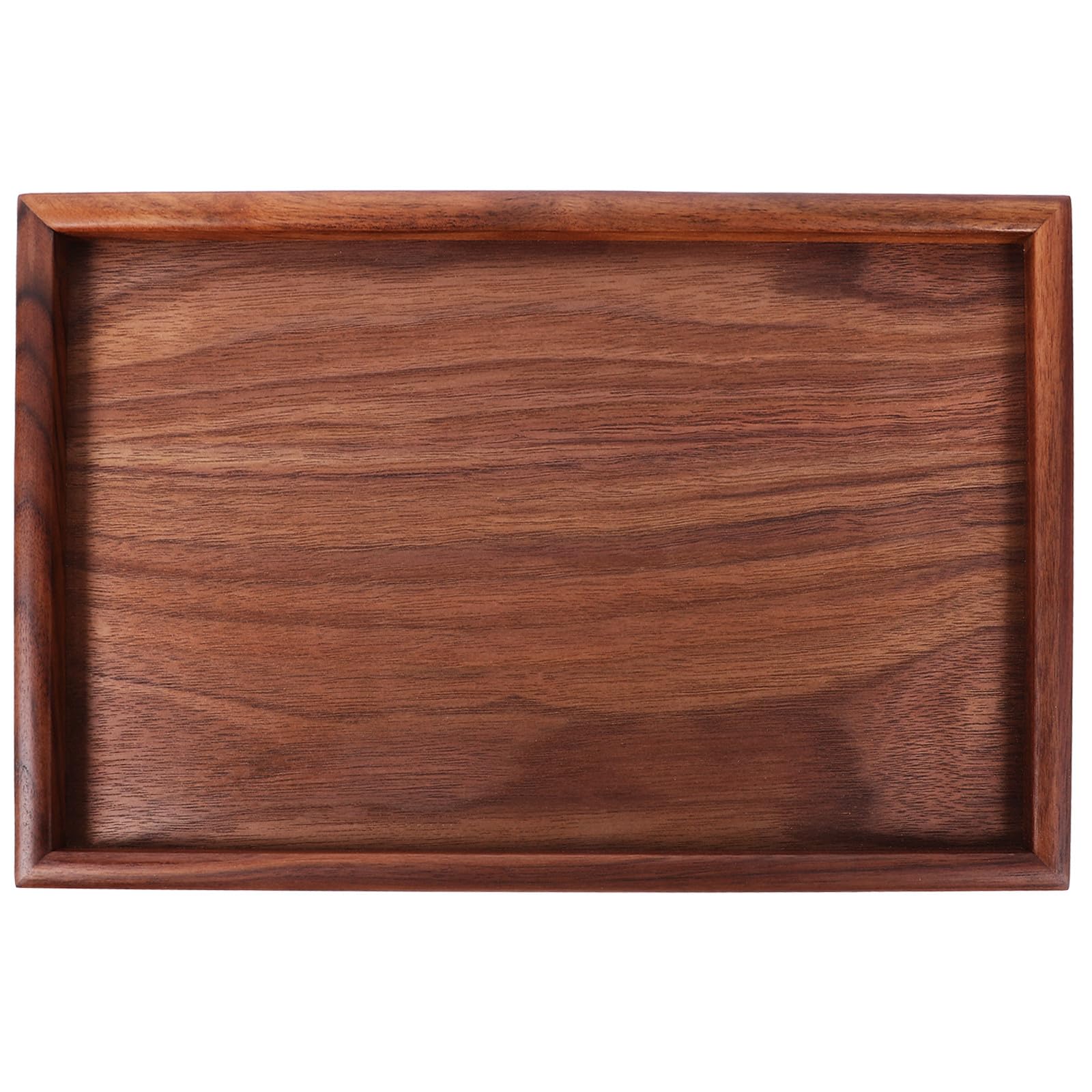 Plateau de toilette rectangulaire en bois de noyer marron 30x20x2,2 cm