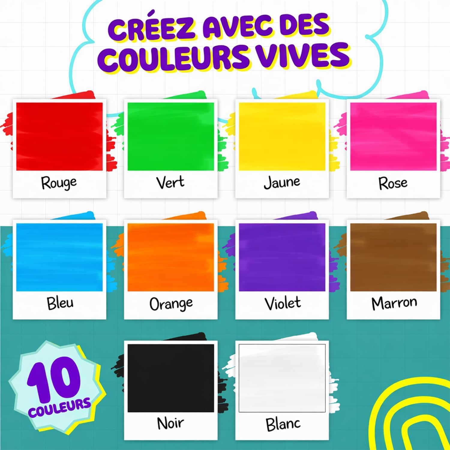 Chalkola Set 10 Feutre Craie Liquide Effaçable | Pointe Réversible 6mm | Chalk Marker et Peinture Stylo Craie pour Tableau Noir | Effacable Marqueur pour Vitre, Fenetre Verre, Ardoise