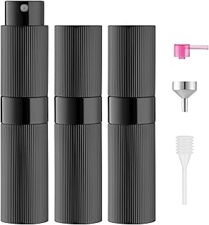 LISAPACK 8ml Stripe Perfume Atomizer Spray Bottle, 3pcs Travel Cologne Sprayer Refillable, Empty Mini Portable Perfume Dis...