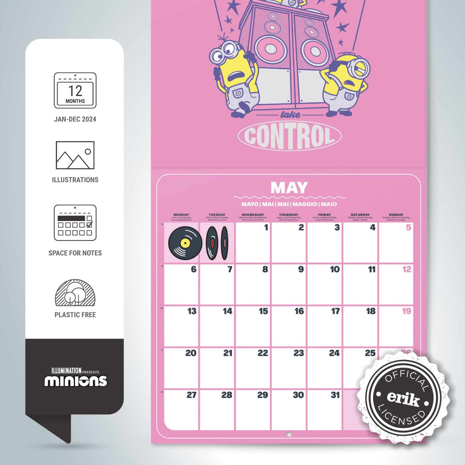 Grupo Erik Minions Wall Calendar 2024 12" x 12" | 12 Month Planner | Square  Wall Calendar 2024 | Family Planner Calendar 2024 | Minions Calendar 2024 :  Amazon.co.uk: Stationery & Office Supplies