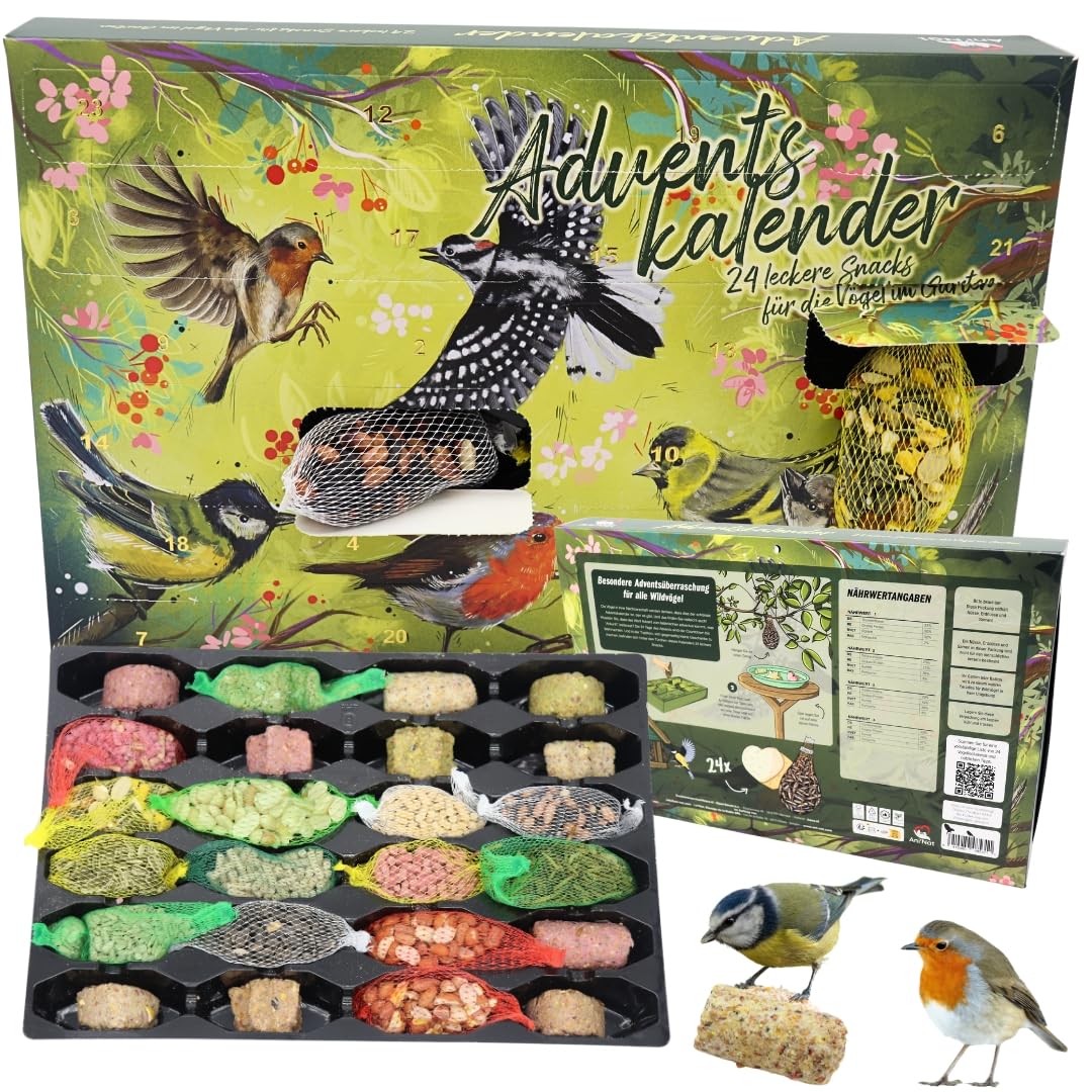 Calendrier De L'Avent 2025 Oiseaux Acrylique - 24 Jours, Décorations Pendentifs Pour Sapin De Noël