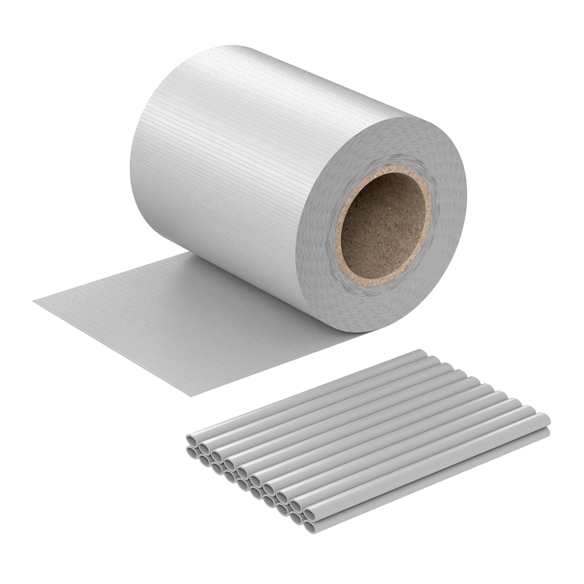 Wiltec Strisce Frangivista in PVC 35mx19 cm Grigio 450g/​m² con 20 Clip Frangivento da Recinzione