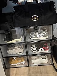 Amazon.com: SEE SPRING 6 Pack Shoe Storage Box, Clear Plastic Stackable ...
