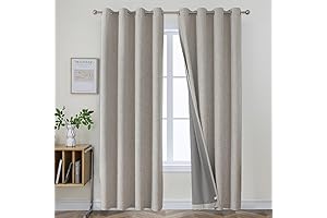 96 Inch Joydeco 100% Blackout Curtains for Ultimate Darkness
