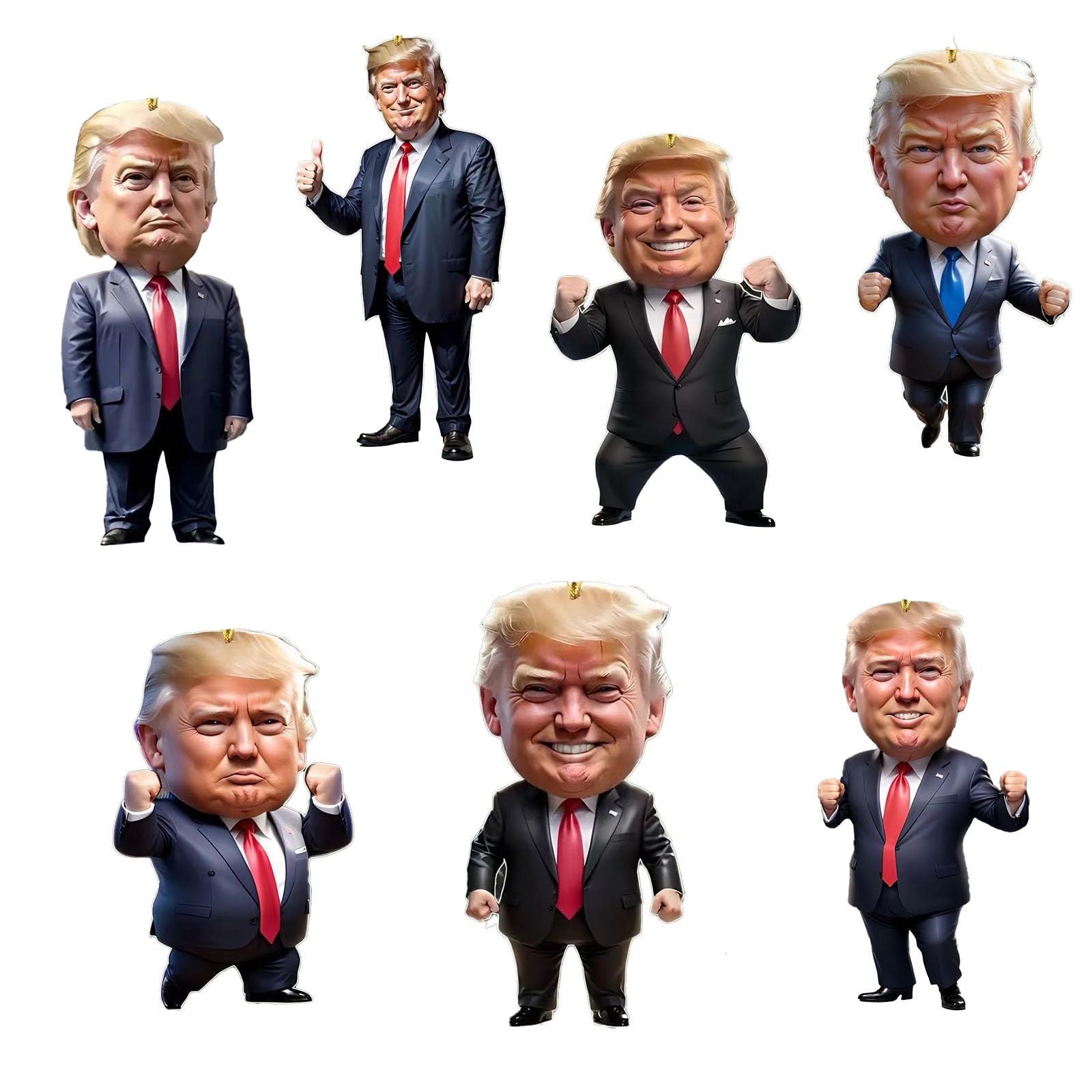 Trump Christmas Ornaments 2024, Funny Trump Christmas Ornament, Trump Ornaments for Christmas Tree,Daddy's Home Ornament, Donald Trump Ornament (7PCS)