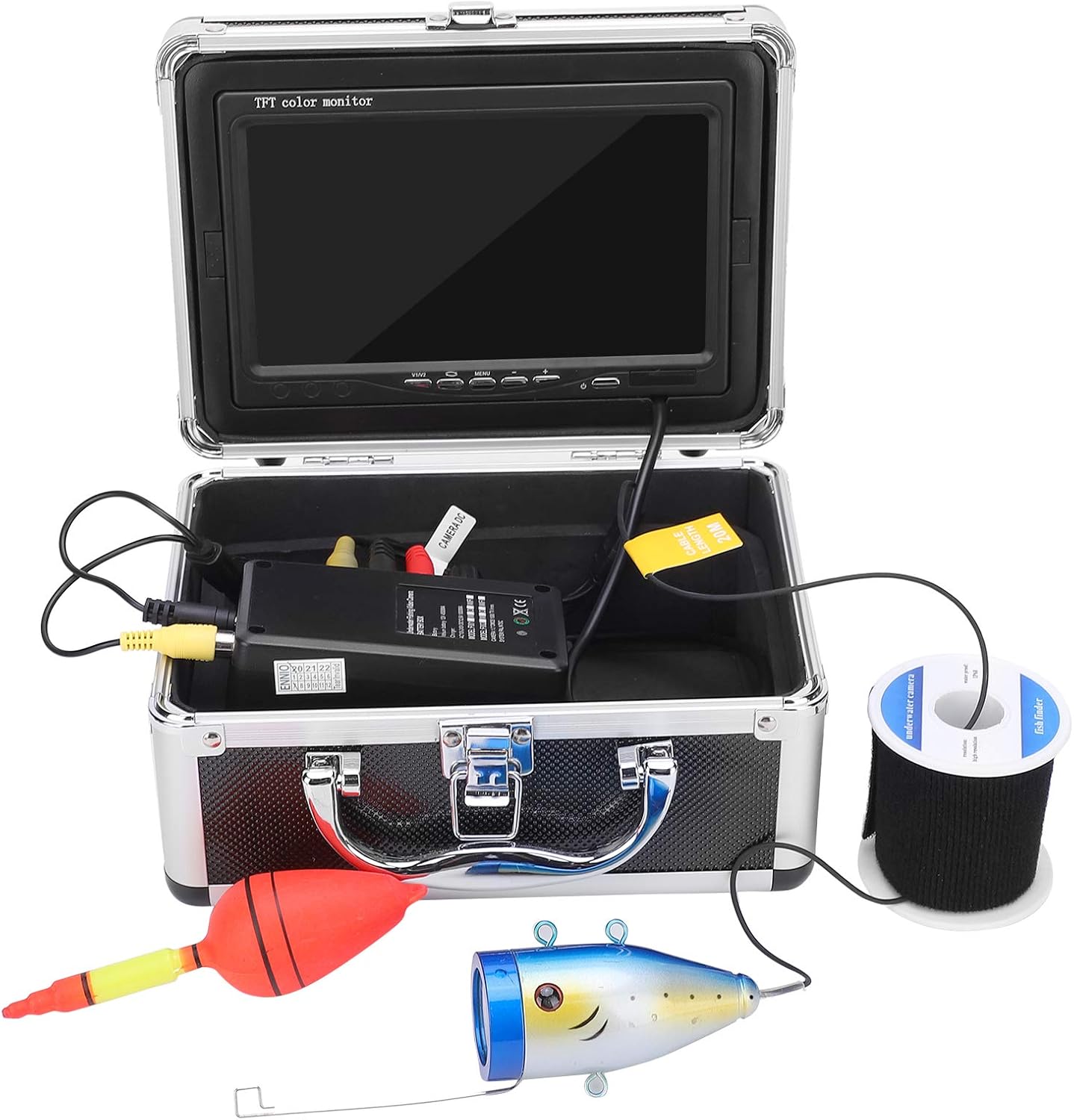 Plyisty Unterwasser-Angelkamera Mit 7 Zoll Display - 30m Kabel, 8 LED-Lichter Für Klares Sicht