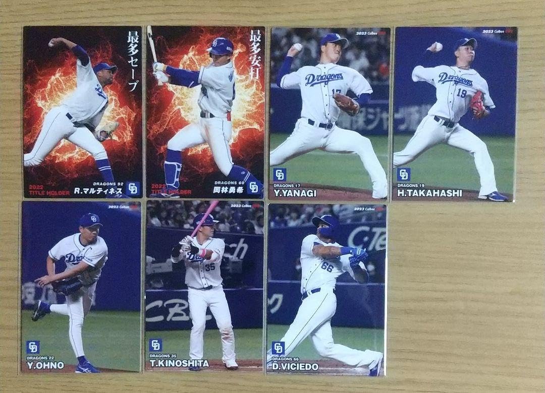 Amazon.co.jp: プロ野球チップスカード2023 中日ドラゴンズ 7枚セット 