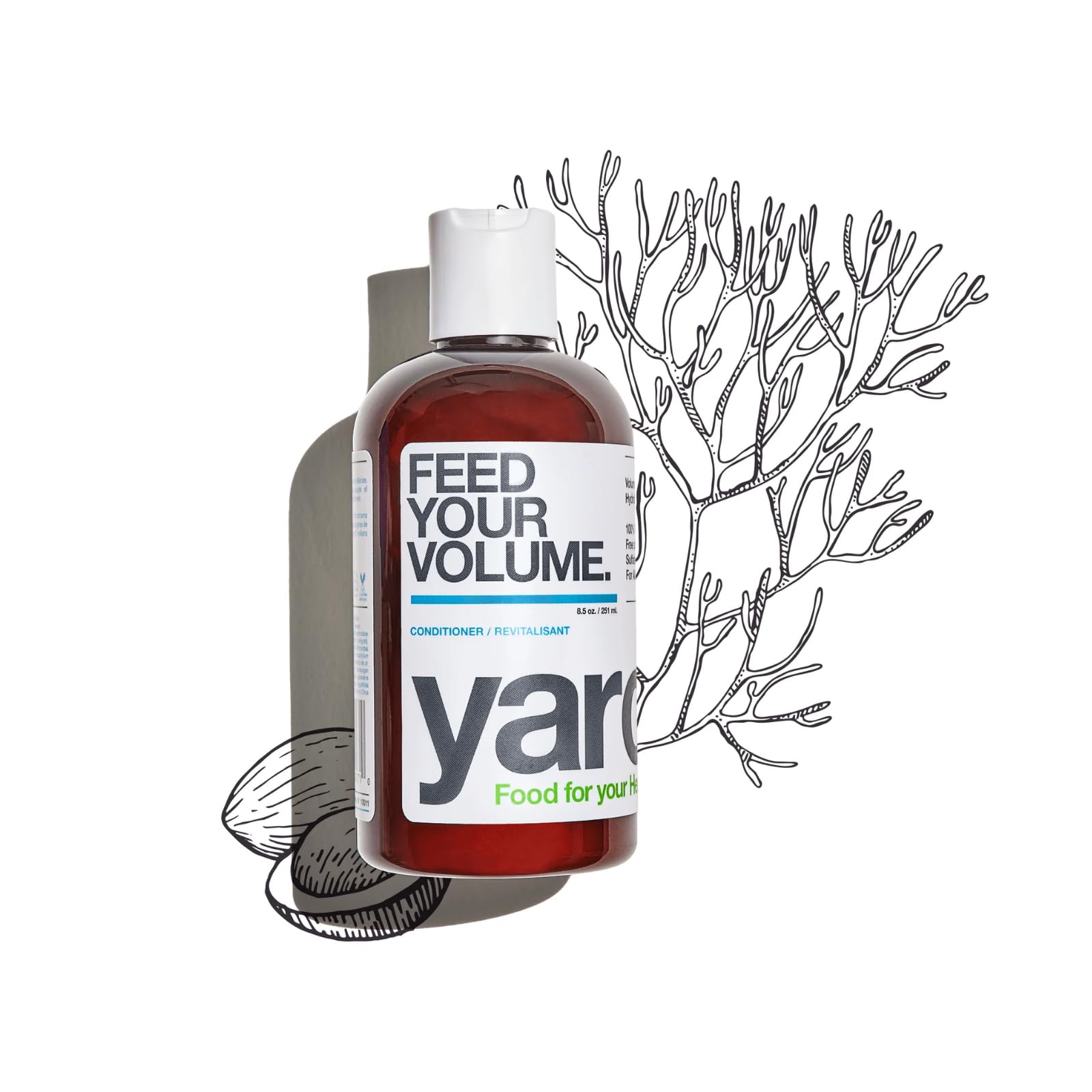 Yarok Feed Your Volume Conditioner Lightweight Moisturizing for All Hair Types. Vegan, Without Alcohol, Sulfate, Parabens, Toxins and Gluten. Made in the USA (8.5 Ounce)