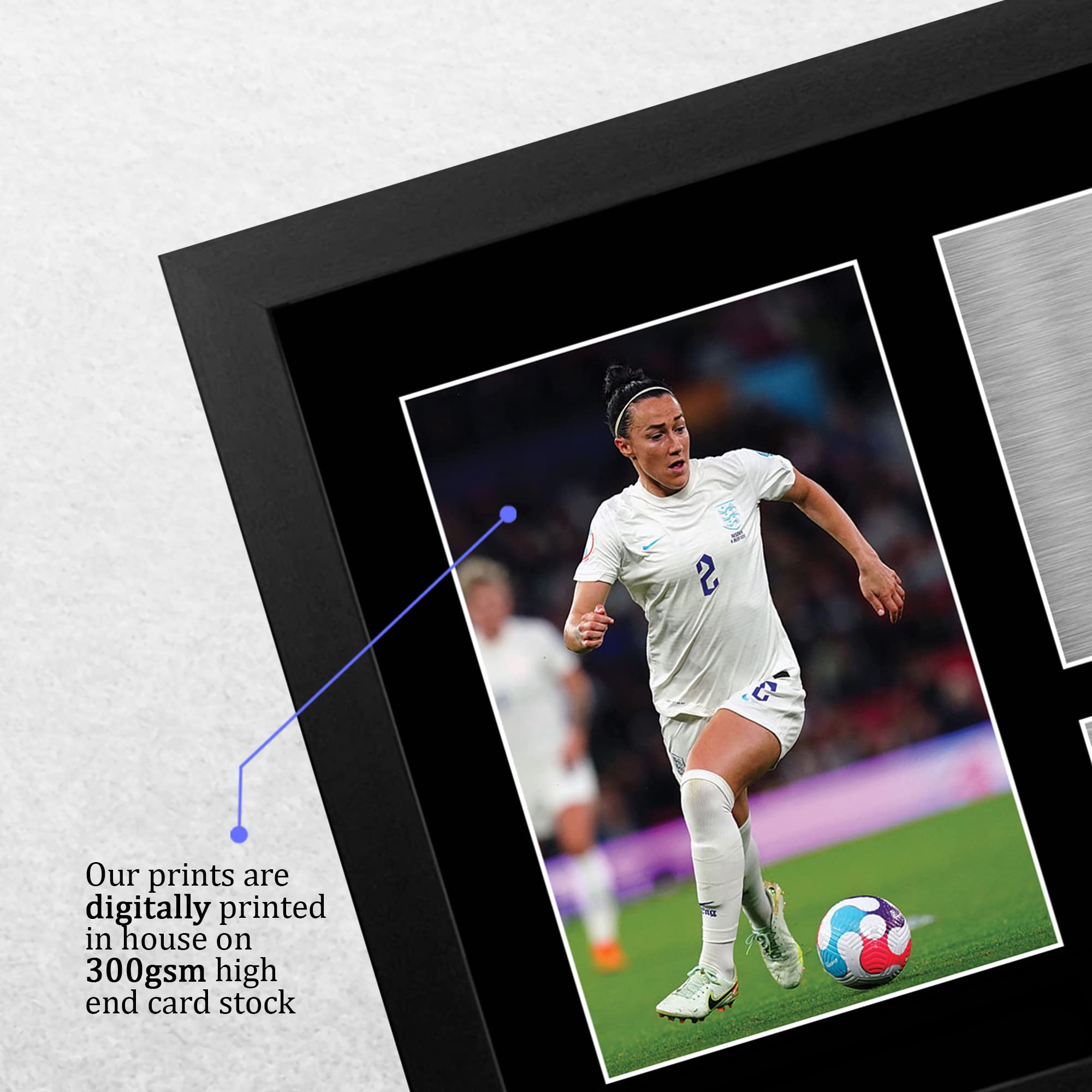 HWC Trading FR A4 Lucia Garcia Regalos Impresos Imagen De Autógrafo Firmado Para Los Aficionados Al Fútbol Femenino Y Partidarios - A4 Enmarcado