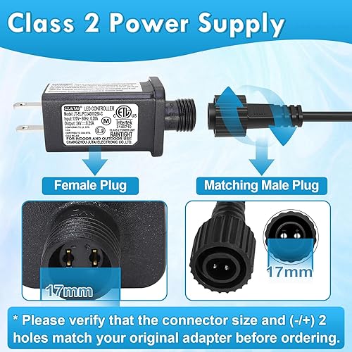 Miniatura 3 de PremierAdapter - Fuente de alimentación de 24 V 6 W para CZJUTAI JT-EL/FC240V0250-C 24V6W /4.5W/3.6W /1.35W para iluminación de Navidad, cadena de
