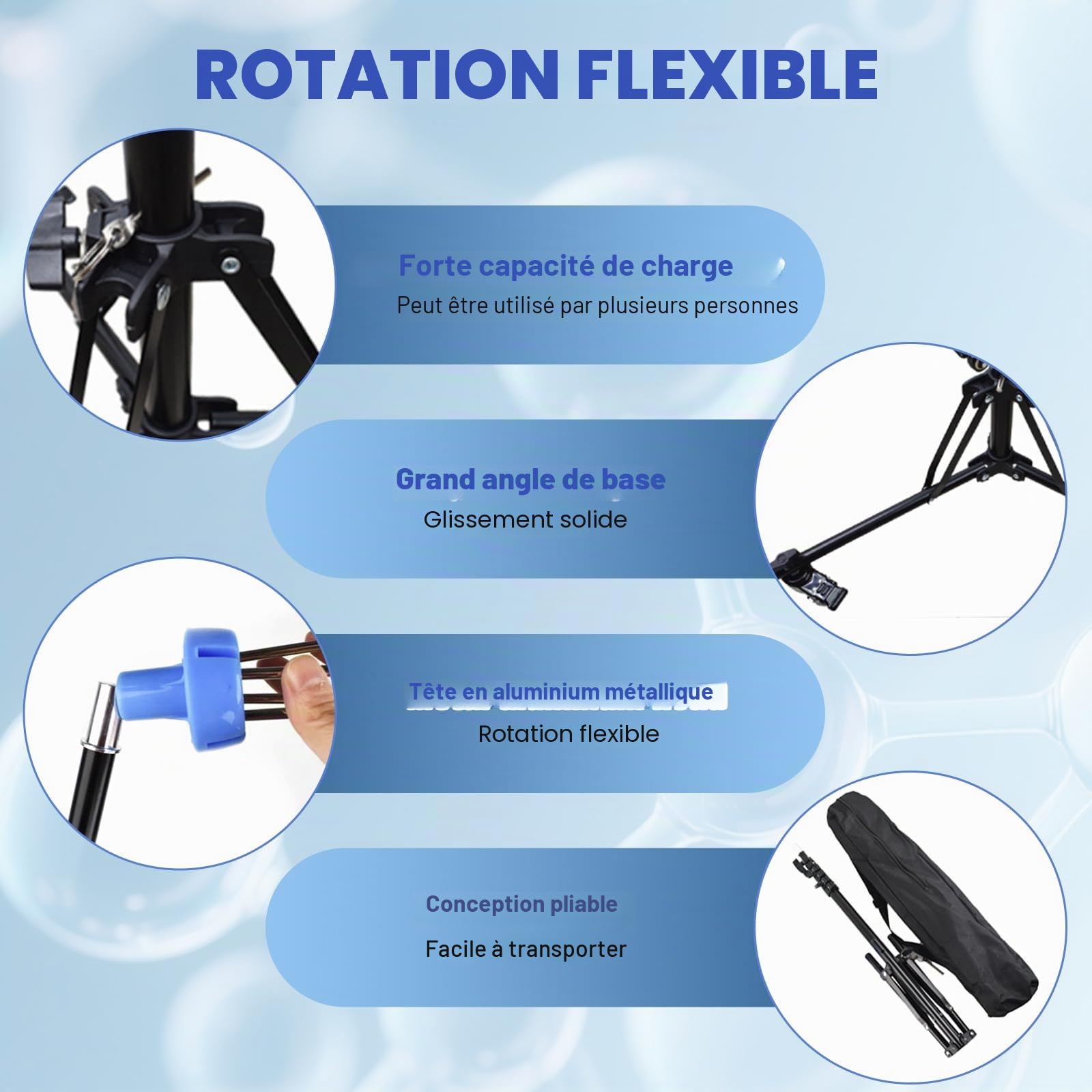 Support de Perfusion,Support de Perche Intraveineuse Pliable,avec 4 Crochets,3 Roulettes,Sac en Filet,Perfusion Réglable Hauteur,pour Hôpital et Maison, Acier Inoxydable
