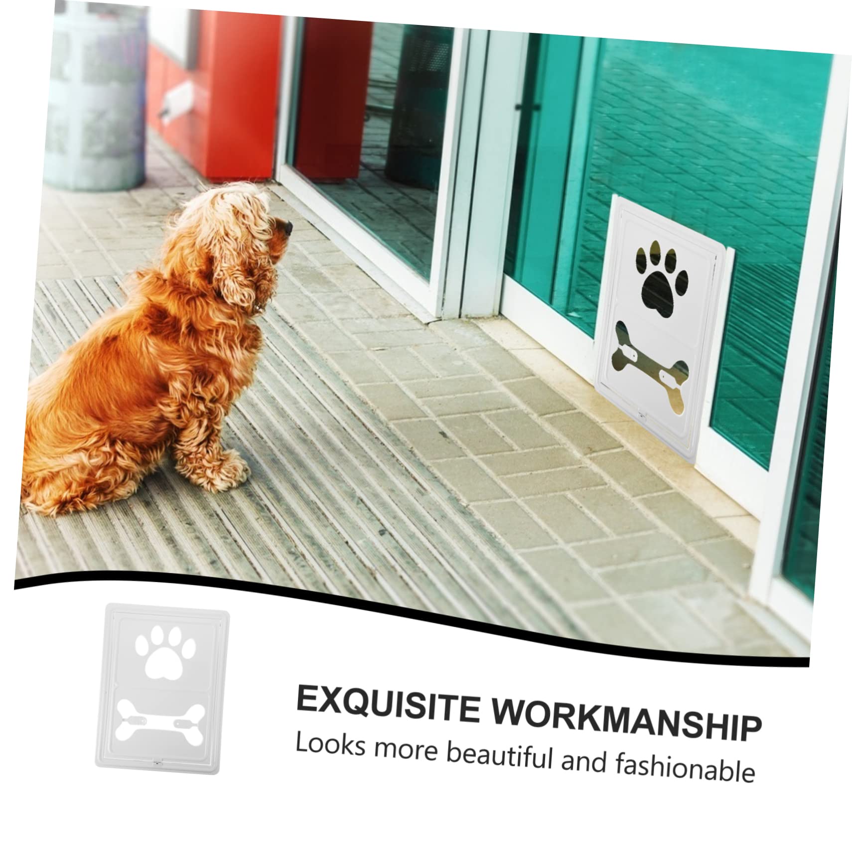 INOOMP 1pieza Puerta para Mascotas Pantalla Magnética y Cerradura Automática para Perros Pequeños y Gatos Fácil Instalación y Uso Interiores y Exteriores