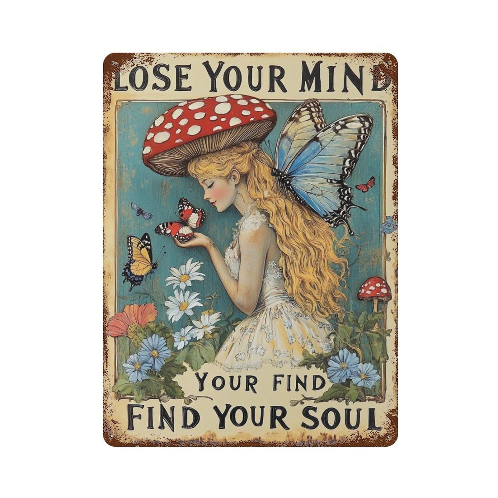 YHGERTKU Forest Soul Unwind (4) Wall Art Retro Iron Vintage Metal Tin Sign Poster Modern Decor for Living Rooms Gift 40x30cm
