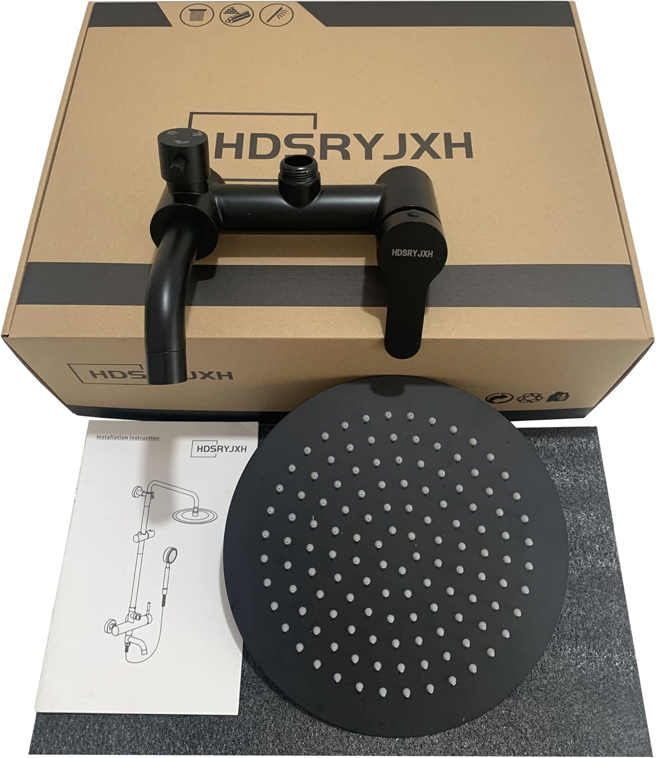 Shower Faucet - Shower Faucets Sets Complete, Shower System - Outdoor Shower Kit/Outdoor Shower Fixtures W/ SS304 Shower Head with 3 modes Handheld, Matte Black