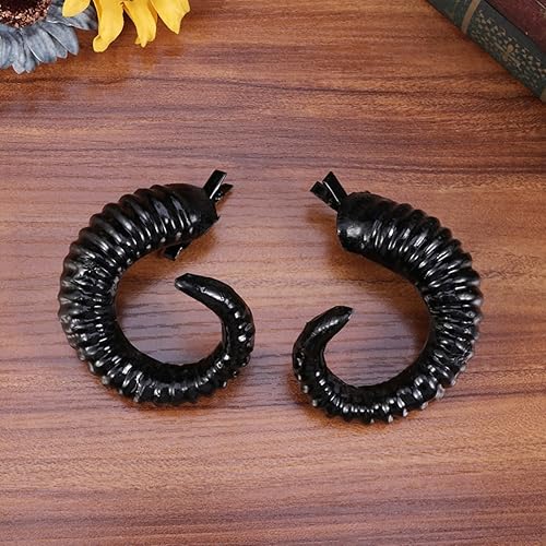 Miniatura 7 de Lurrose Pinzas para el pelo de cuernos de oveja, horquilla de cuerno de diablo, tocado gótico de cuerno de buey para cosplay, accesorios