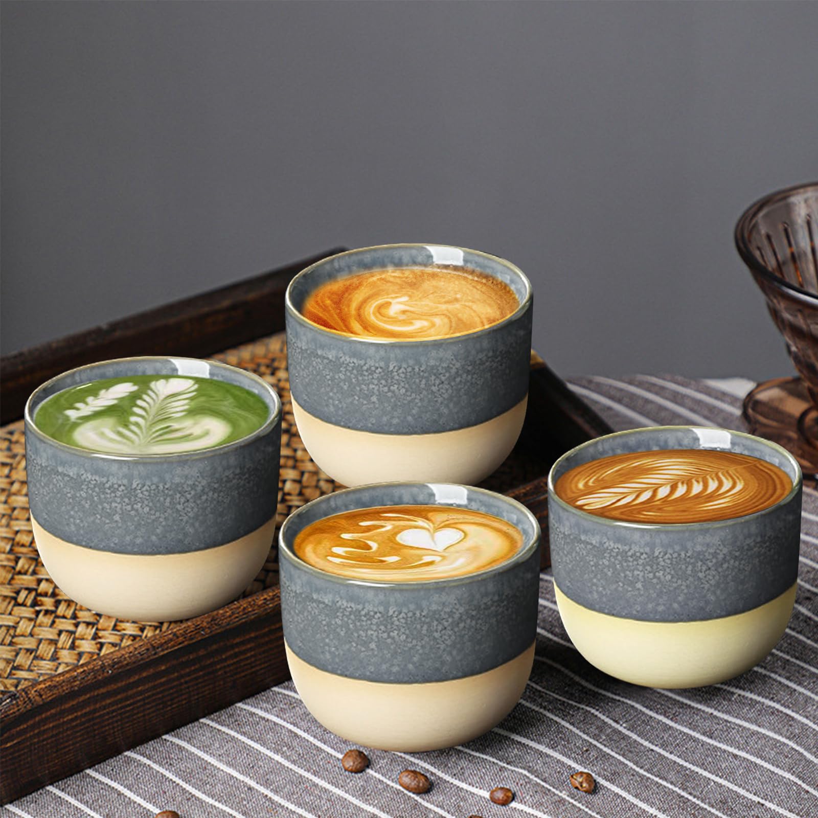 PRITOK Espressokopjes van keramiek, set van 6, 150 ml, mini