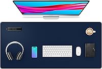 Vista 231 de Aothia Protector de escritorio de cuero, alfombrilla para ratón, alfombrilla de escritorio de oficina, secante de escritorio de cuero PU