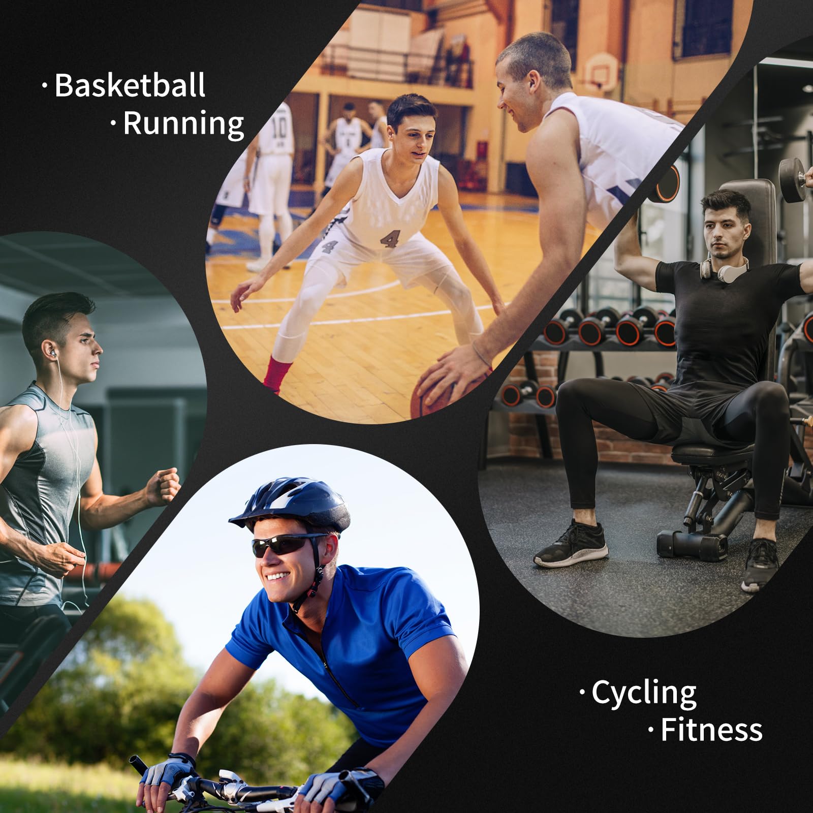 Pantalones de Compresión para Hombre Athletic Leggings Diseño de Malla Secado Rápido Bottoms Sports Base Layer Pants para Cycling Basketball Yoga Gym