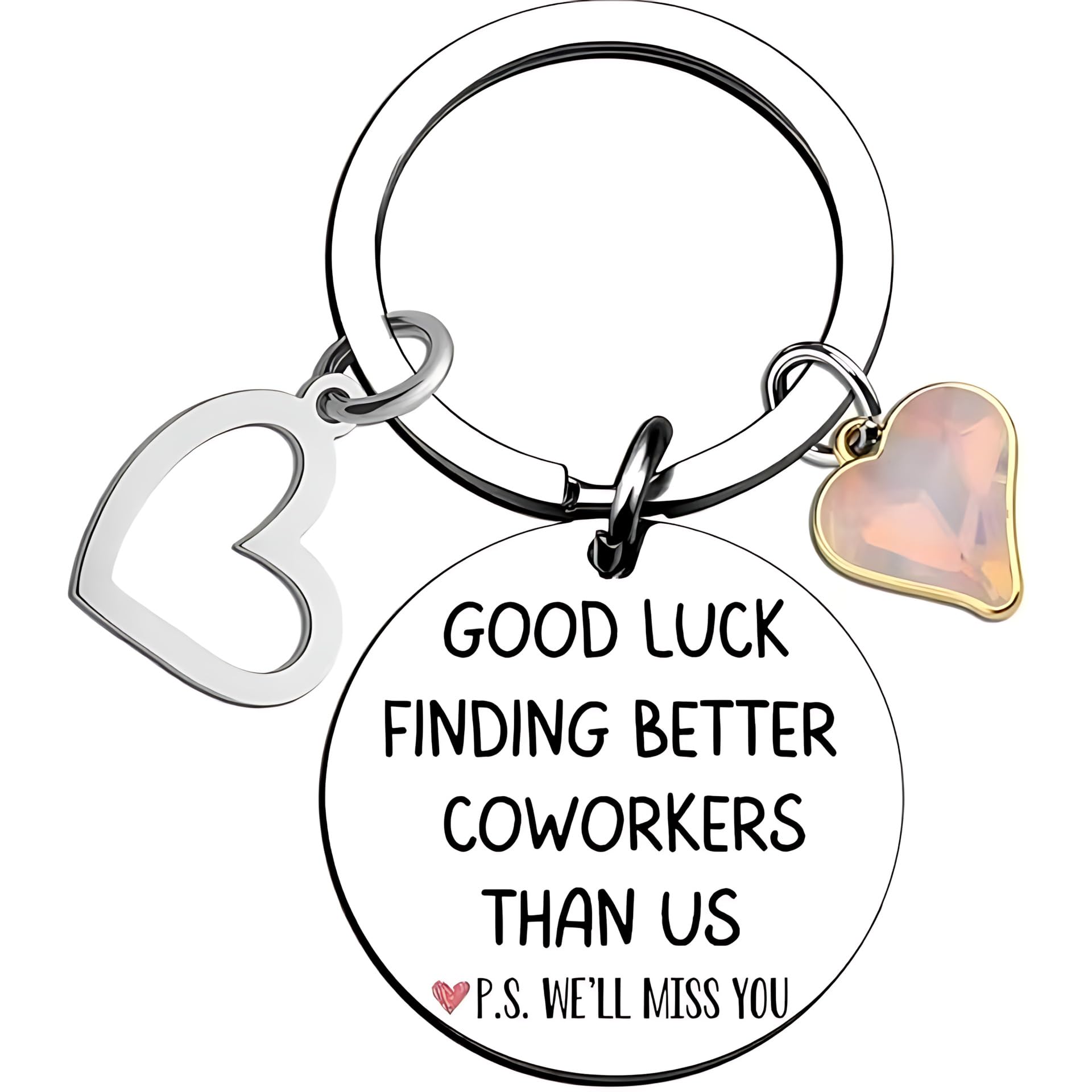 Xyvvol Leaving Gifts for Colleagues Women,Finding Better Coworker Than Us'' Stainless Steel Keyring,Good Luck New Job Gift for Women Colleagues Farewell Gifts for Coworkers