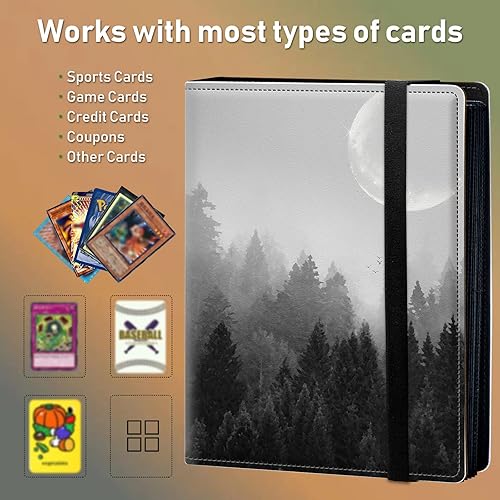 Miniatura 5 de Carpeta para tarjetas coleccionables, 4 bolsillos para tarjetas intercambiables, soporte para exhibir álbumes, 160 tarjetas de doble cara, funda