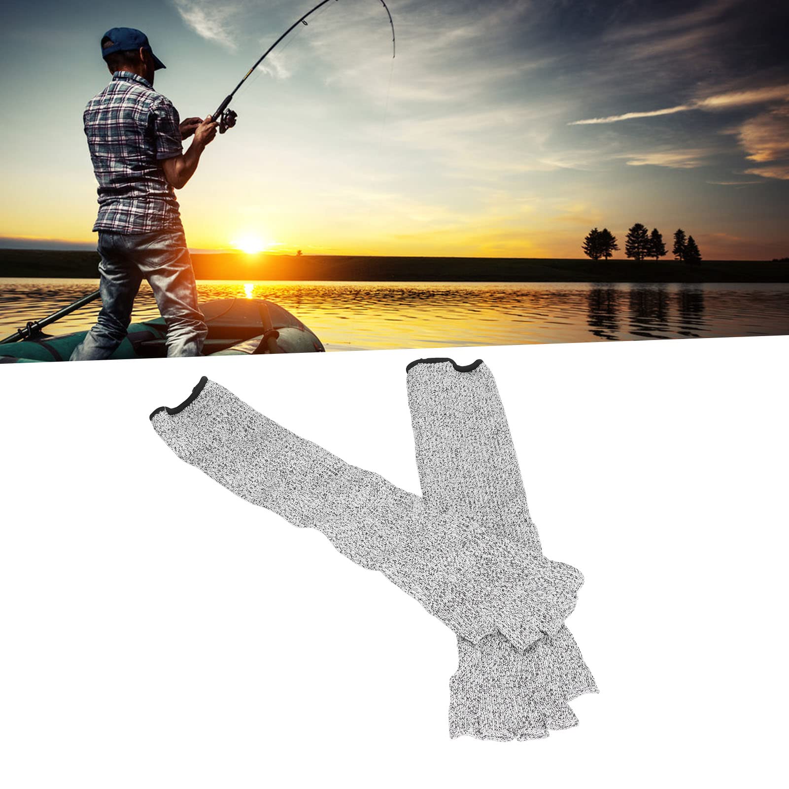 TOPINCN Arm Guard Half Finger Sleeves Heep Prot for Carpentry Trim Engraving Gardening Kitchen Level 5, Garden Twine