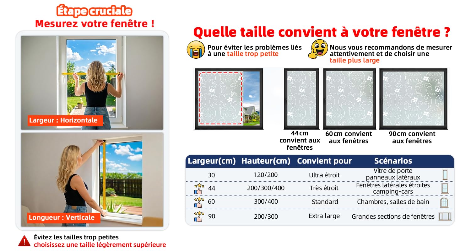 Qualsen Film Fenetre Anti Regard Motif Floral, Fleur Blanche, 90 x 300cm | Brise Vue Fenêtre, Opaque Film Electrostatique Vitre Non Adhésif, Anti-UV Décoratif pour Maison Bureau Cuisine