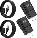 (2 Pack) Charger Fast Charging for Samsung Phone, Powersky Adaptive USB Charger with USB Type C Cable for Galaxy S21, S20, S10, S9, S8, Note10, 9, 8, 7 and A Series, Tablet Charger Chargeur USB C
