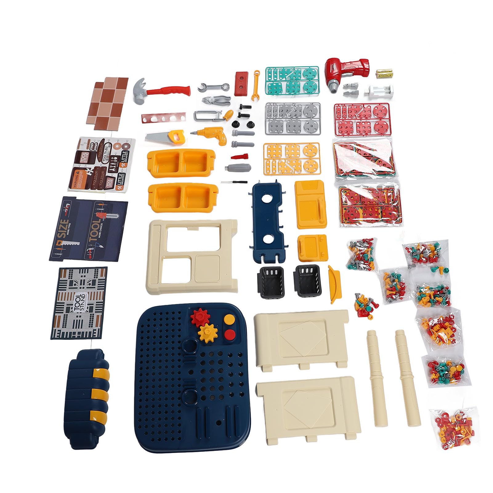Juego de Herramientas de Juguete para Niños con Destornillador de Simulación, Juguetes Interactivos de Herramientas de Tornillo de Construcción para Niños Mayores de 3 Años