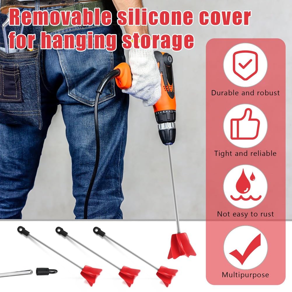 Lot de 8 agitateurs de peinture pour perceuse, mélangeur de perceuse, mélangeur époxy, mélangeur de peinture hélicoïdal pour la plupart des perceuses