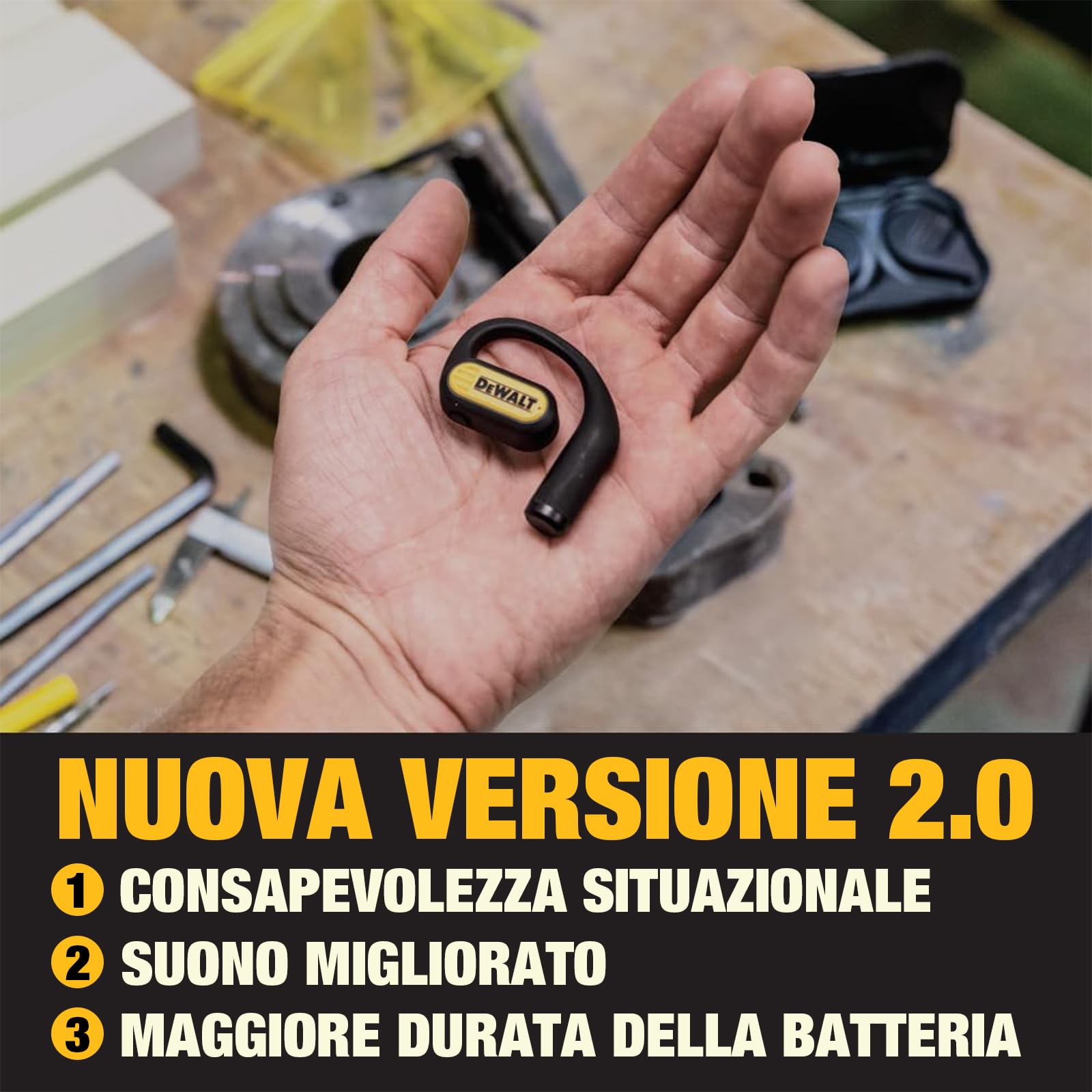 Orecchette Bluetooth Dewalt Durable 44 Ore Costruzioni - Dettaglio