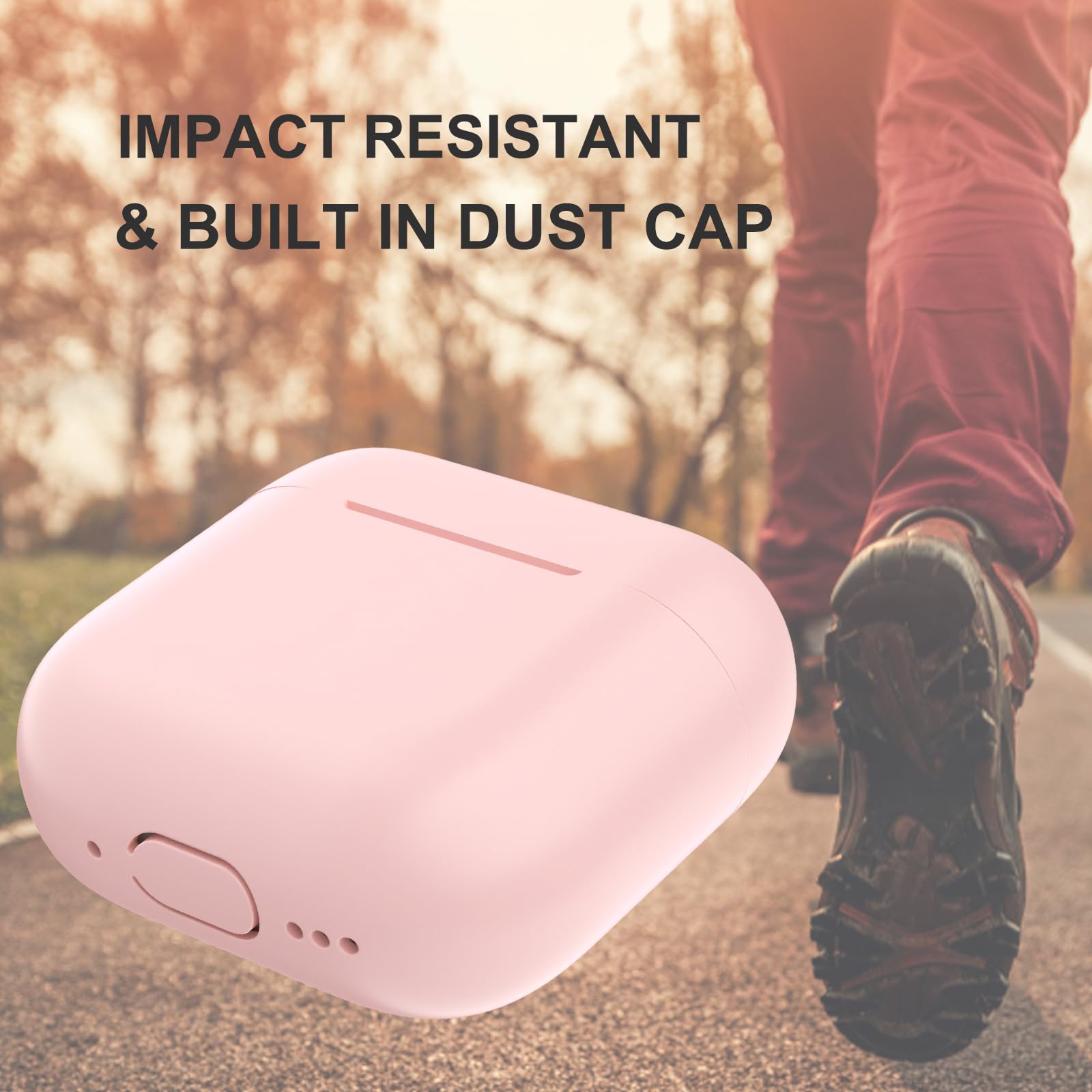 Coque AirPods 4, Étui Protection Mince Silicone AirPods 4 2024 USB-C, Rose