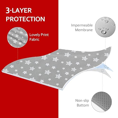 Tapete de salpicaduras para debajo de la silla alta, paquete de 2, tapete antideslizante para salpicaduras, 42 x 46 pulgadas, impermeable, portátil,