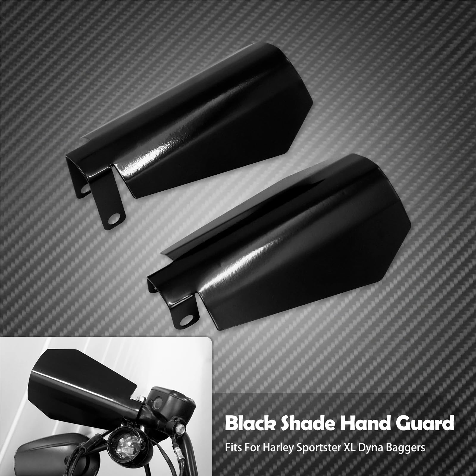 Motocyklowych Osłony Dłoni Pasuje do Harley Sportster XL883 Dyna FXDB Baggers osłona motocykla dłoni jelca obudowa ochronna(Large Size HandGuard)
