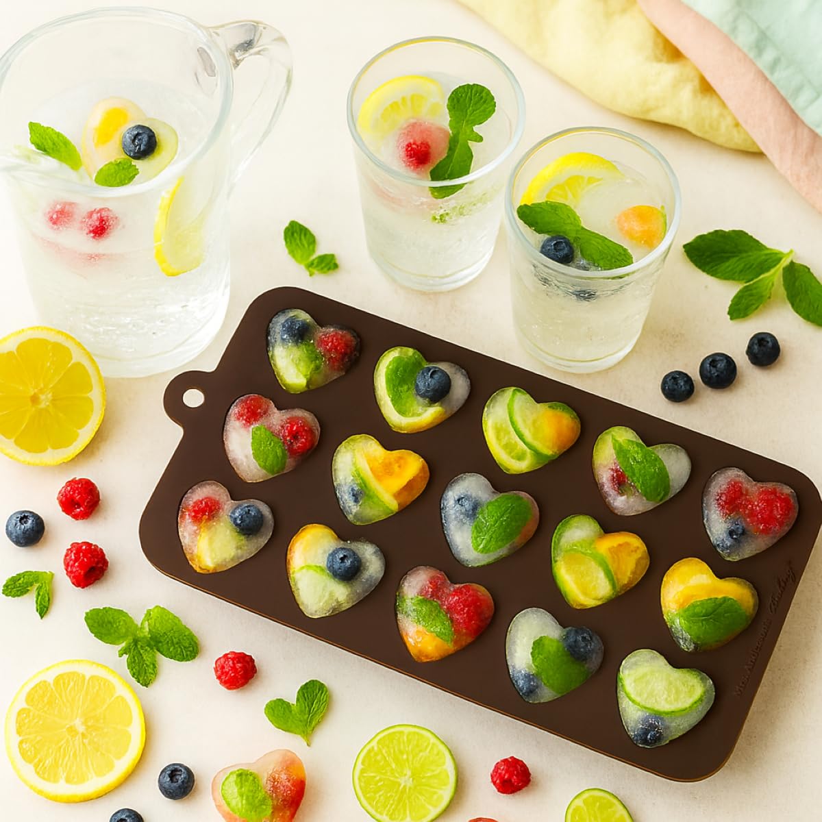 Mrs. Anderson's Baking Moldes de chocolate, silicona de grado europeo, corazones, juego de 2