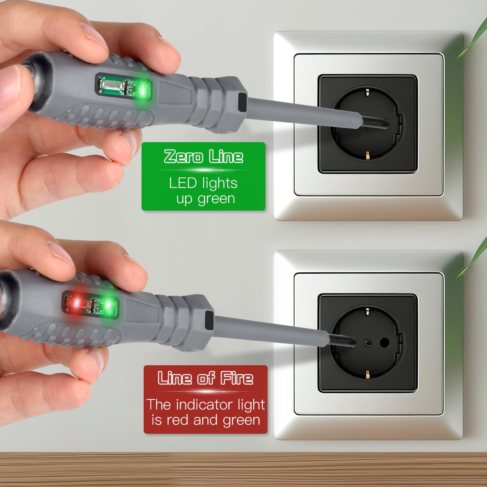 4 cacciaviti tester di tensione, tester di elettricista multifunzione, cacciavite magnetico ad alta coppia 2 in 1, penna per tester di corrente per casa, industria