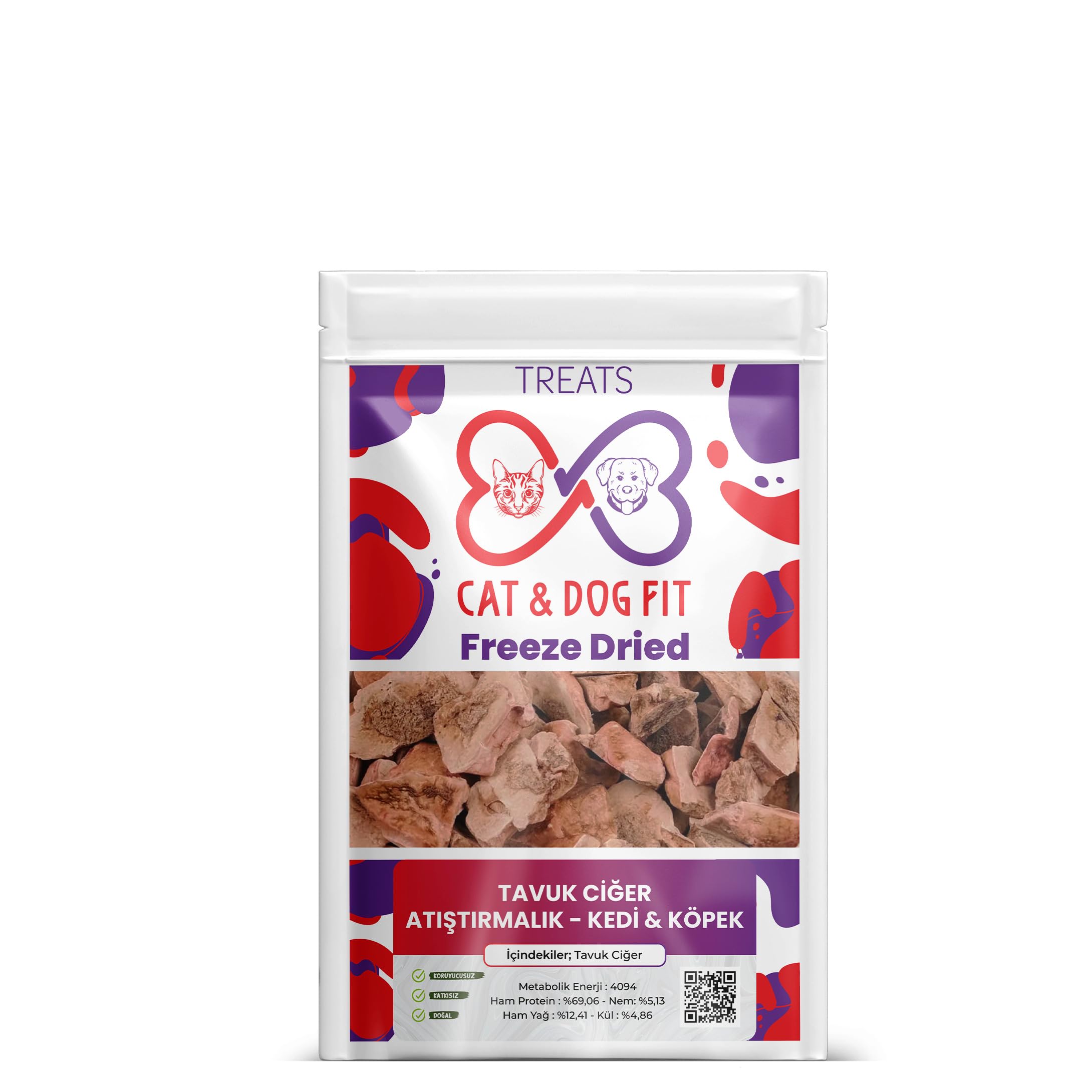 Freeze-Dried Tavuk Ciğer Kedi Atıştırmalık Mama%100 Doğal Katkısız Ödül Maması (1 Paket)