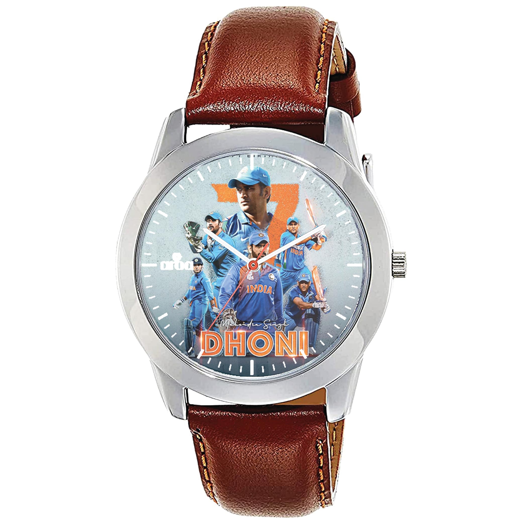 AROA Watch for Men with Wholesome M S Dhoni Model :959 in Steel Metal Type Brown Strap Analog Watch Blue Dial for Men Stylish Watch for Boys (B0CG94NDCJ) Amazon Price History, Amazon Price Tracker