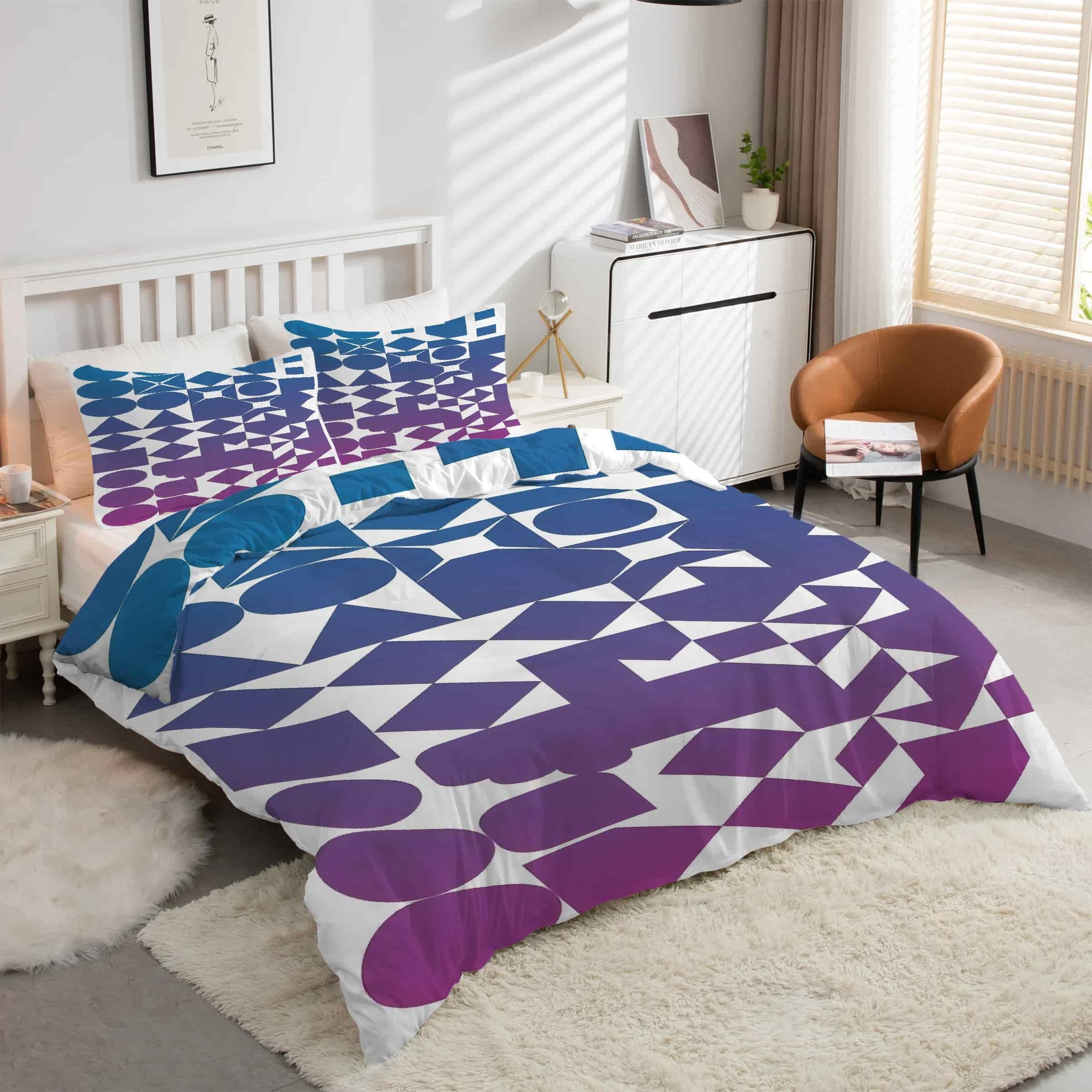 Housse de couette 200x200 géométrique pour transformer votre chambre en un cocon moderne