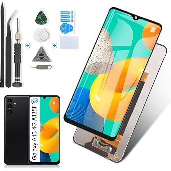 RongZy Display for Samsung Galaxy A13 4G/A135F LCD Screen Replacement Digitizer Touchscreen Mounted Replacement with Tools Black