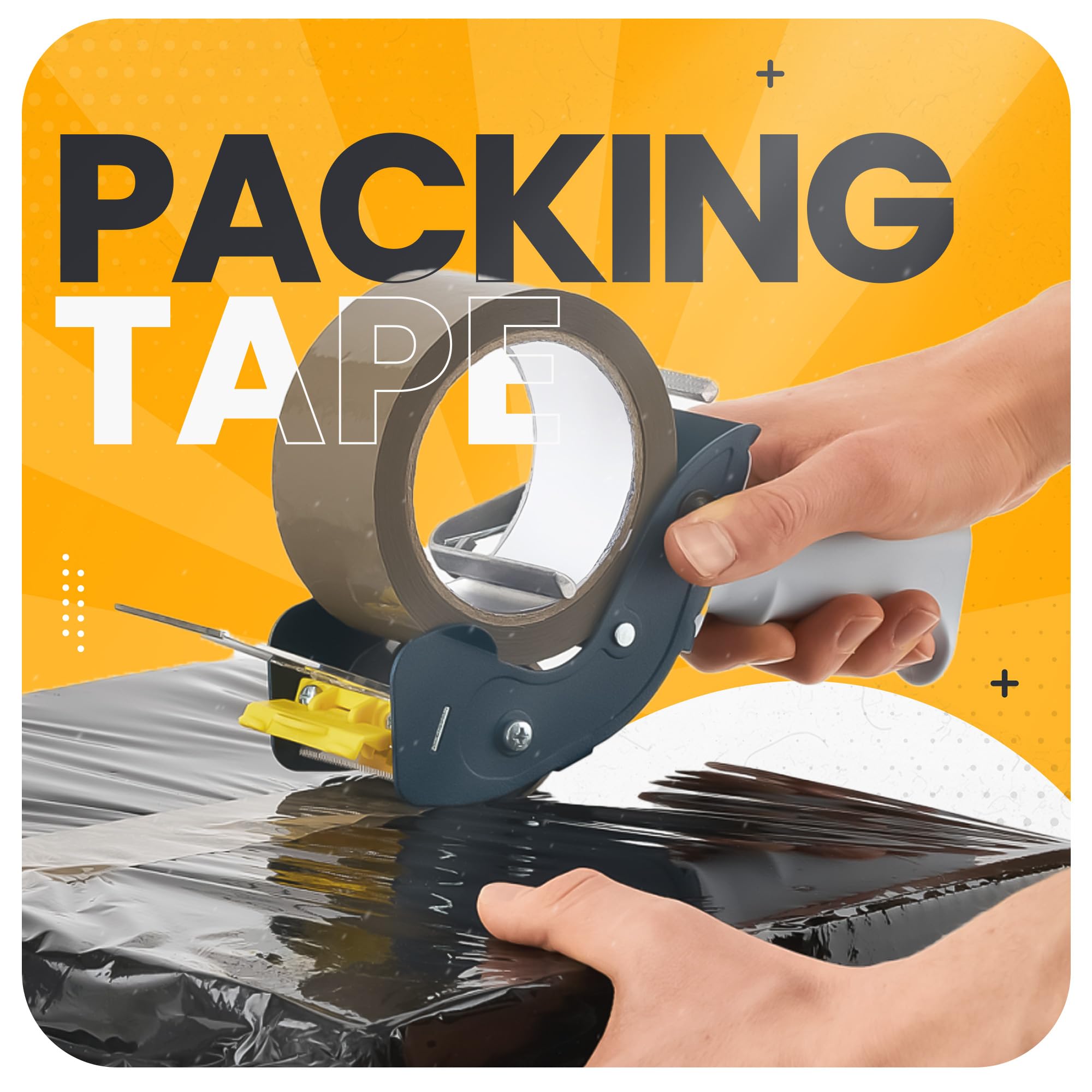 Instalguru 50x Nastro Imballaggio Marrone 48 mm 55 m Adesivo Cartone Pacchi Chiusura Acrilico Robusto Magazzino Spedizioni Ufficio Trasporto Logistica Consegne
