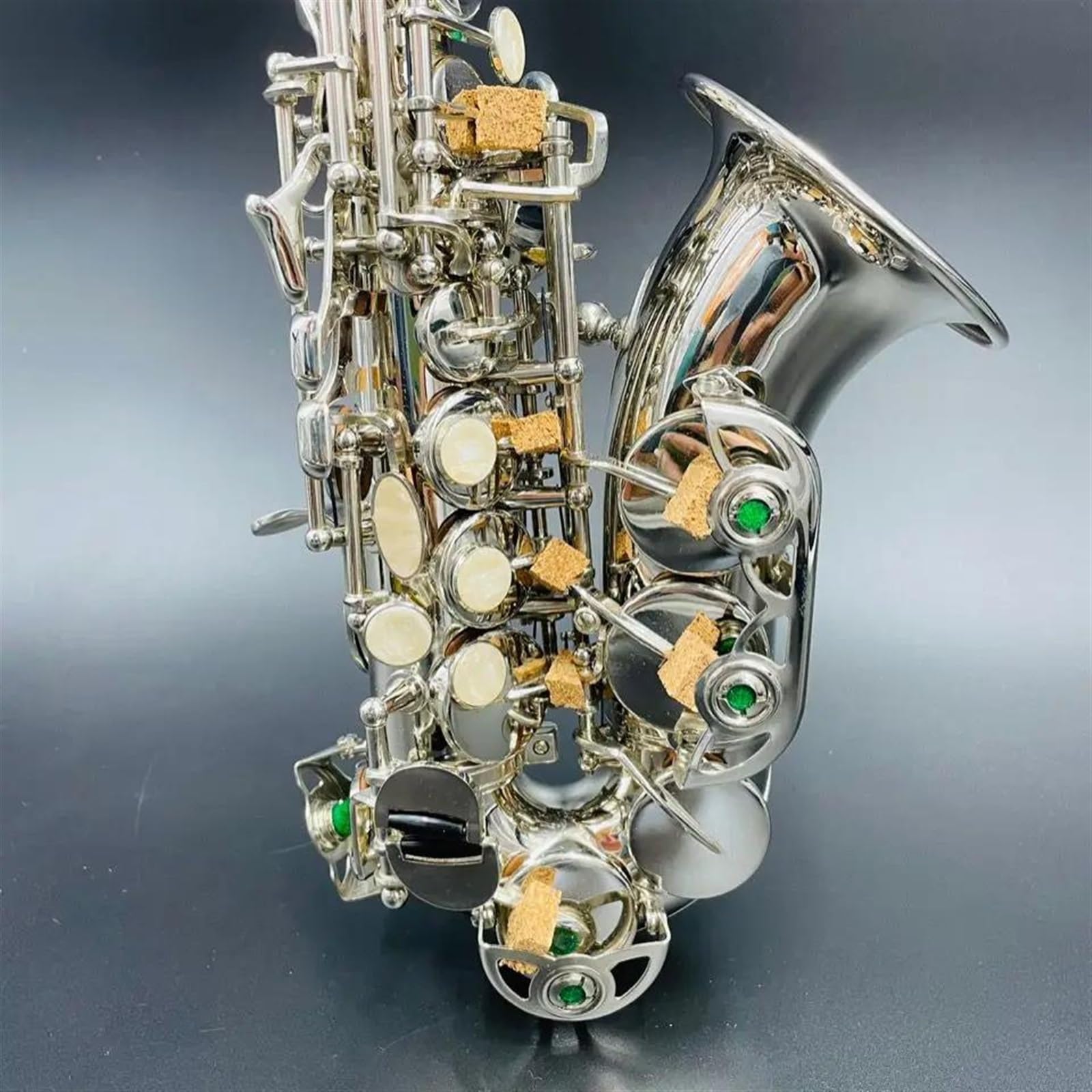 Professionale Sassofono Sassofono Soprano Curvo Professionale Con Struttura In Argento B-key Strumenti Musicali Soprano Sax Jazz Argento