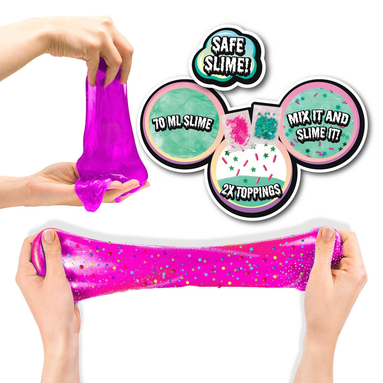 CRAZE MAGIC SLIME Glam Monstars Glamster, Kids Slime Kit 3 Pack - Image 4