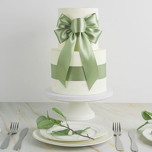 Miniatura 4 de MEEDEE Cinta de satén de musgo primaveral de 2 pulgadas, cinta de satén de doble cara Lux de 25 yardas, cinta de satén de seda para envoltura de