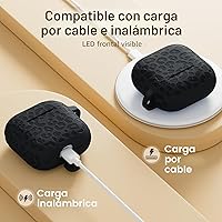 Vista 2 de Funda con Grabado de Leopardo para Estuche de AirPods 4 2024, Funda Protectora de Silicona Suave Compatible con Estuche de Apple AirPods de 4ª